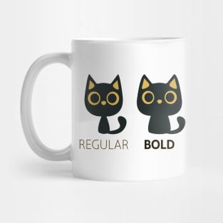 Regular Bold Cat Mug
